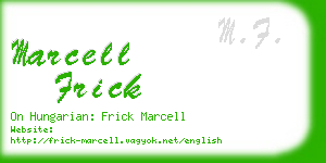 marcell frick business card